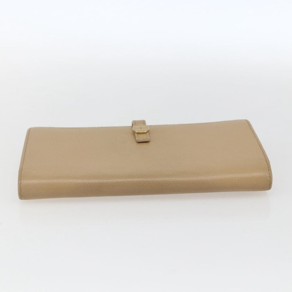 Chanel Coco Bouton Wallet Leather Beige Leather Wallets Accessory (Pre-Owned)