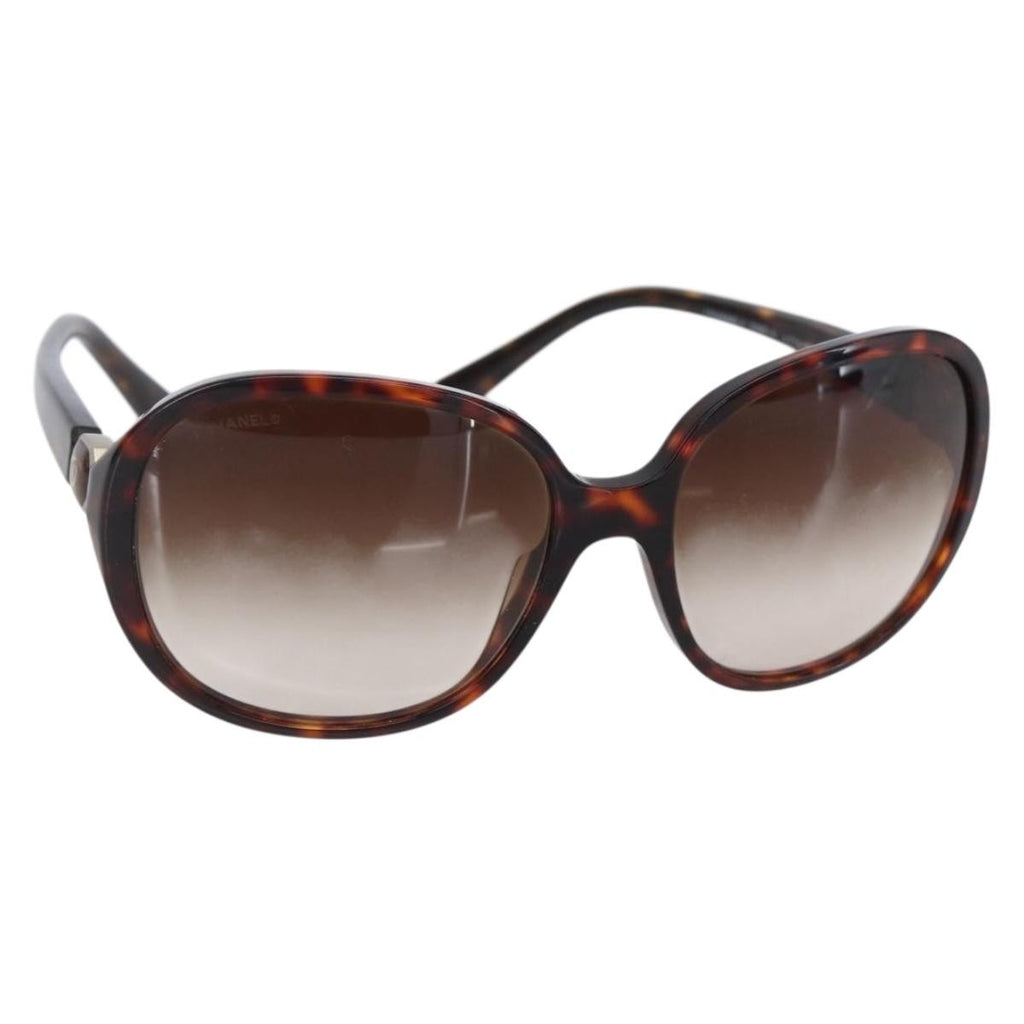 Chanel Chanel Logo Sunglasses Eye Wear Plastic Brown Plastic Sunglasse Accessory (Pre-Owned)