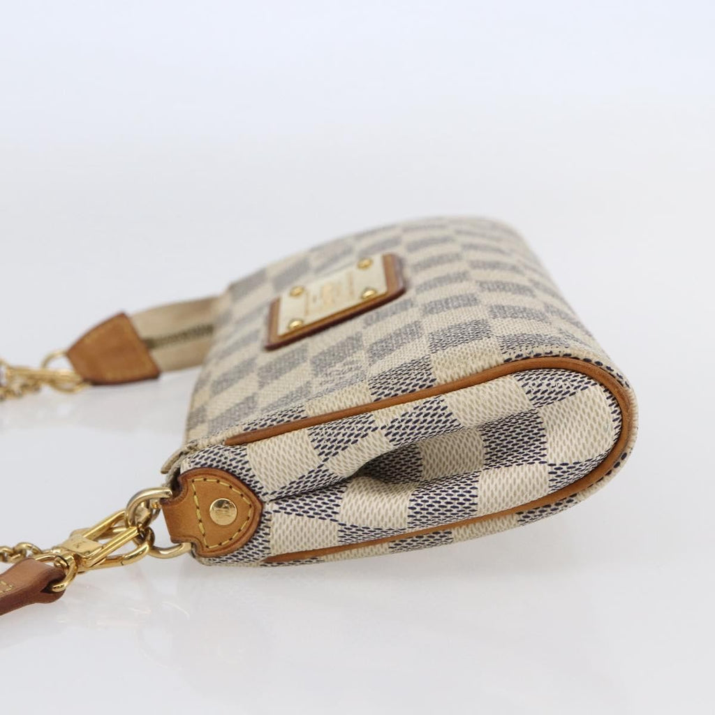 Louis Vuitton Eva Handbag Damier White Canvas Bag (Pre-Owned)