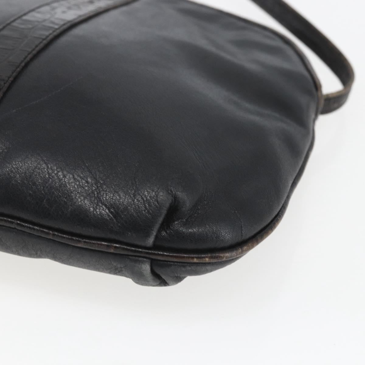 Fendi Vintage Shoulderbag Leather Black Leather Shoulder Bag Bag (Pre-Owned)