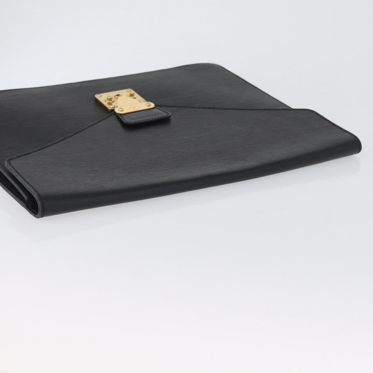 Louis Vuitton Porte-Documents Senateur Bag Epi Leather Black Leather Briefcase Bag (Pre-Owned)