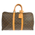 Louis Vuitton Keepall Bag Monogram Canvas Brown Canvas Travel Bag Bag (Pre-Owned)