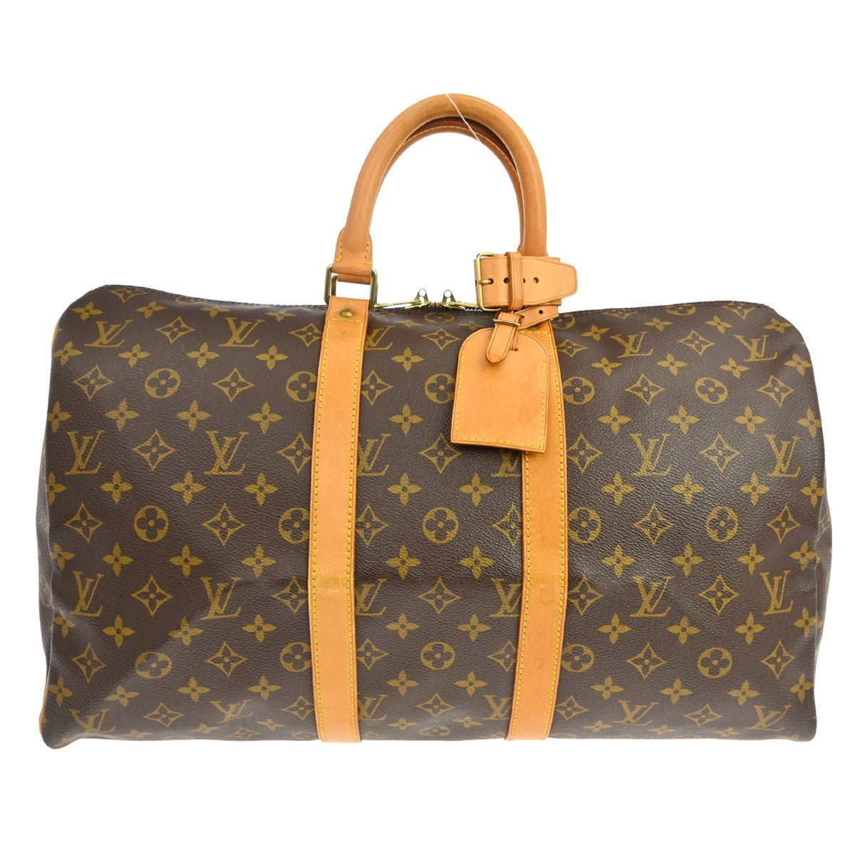Louis Vuitton Keepall Bag Monogram Canvas Brown Canvas Travel Bag Bag (Pre-Owned)
