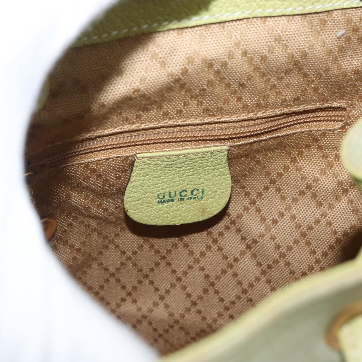 Gucci Gucci Bamboo Backpack Daim Green Suede Backpack Bag (Pre-Owned)