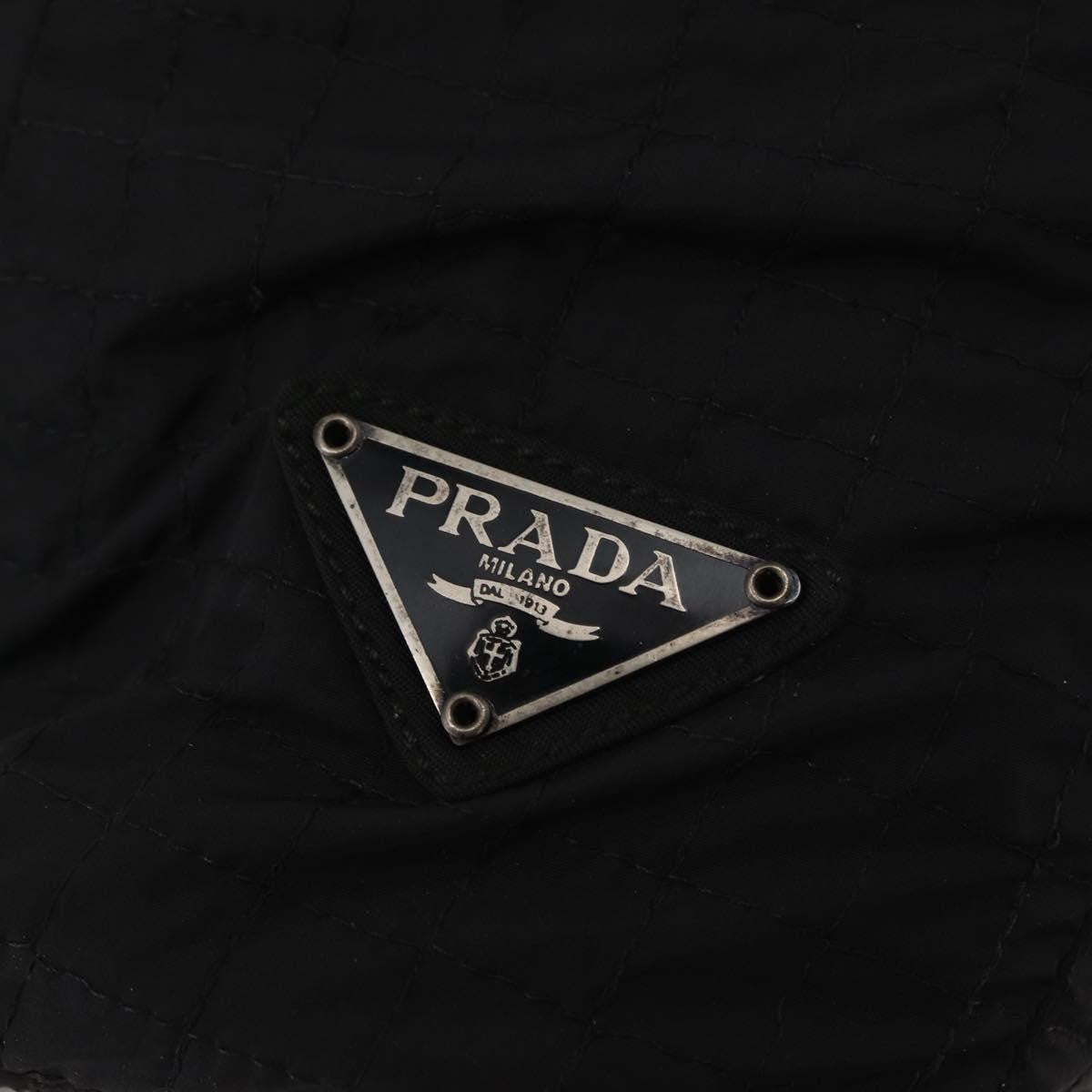 Prada Vintage Handbag Tessuto Black Nylon Handbag (Pre-Owned)