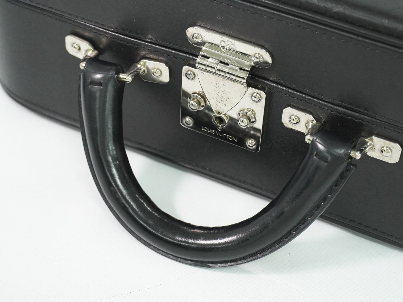 Louis Vuitton Valisette Handbag Monogram Glace Leather Black Patent_Leather Handbag (Pre-Owned)
