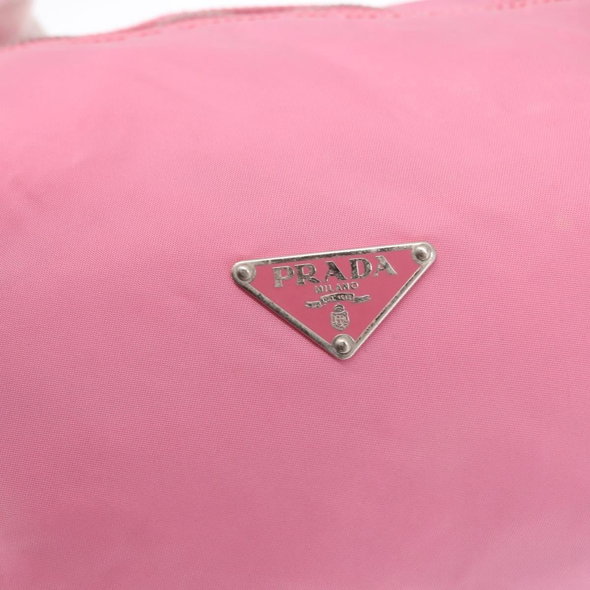 Prada Side Pocket Convertible Duffle Bag Tessuto Pink Nylon Handbag (Pre-Owned)