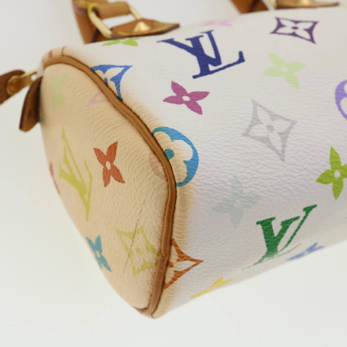 Louis Vuitton Speedy Mini Hl Handbag Monogram Multicolor White Canvas Bag (Pre-Owned)