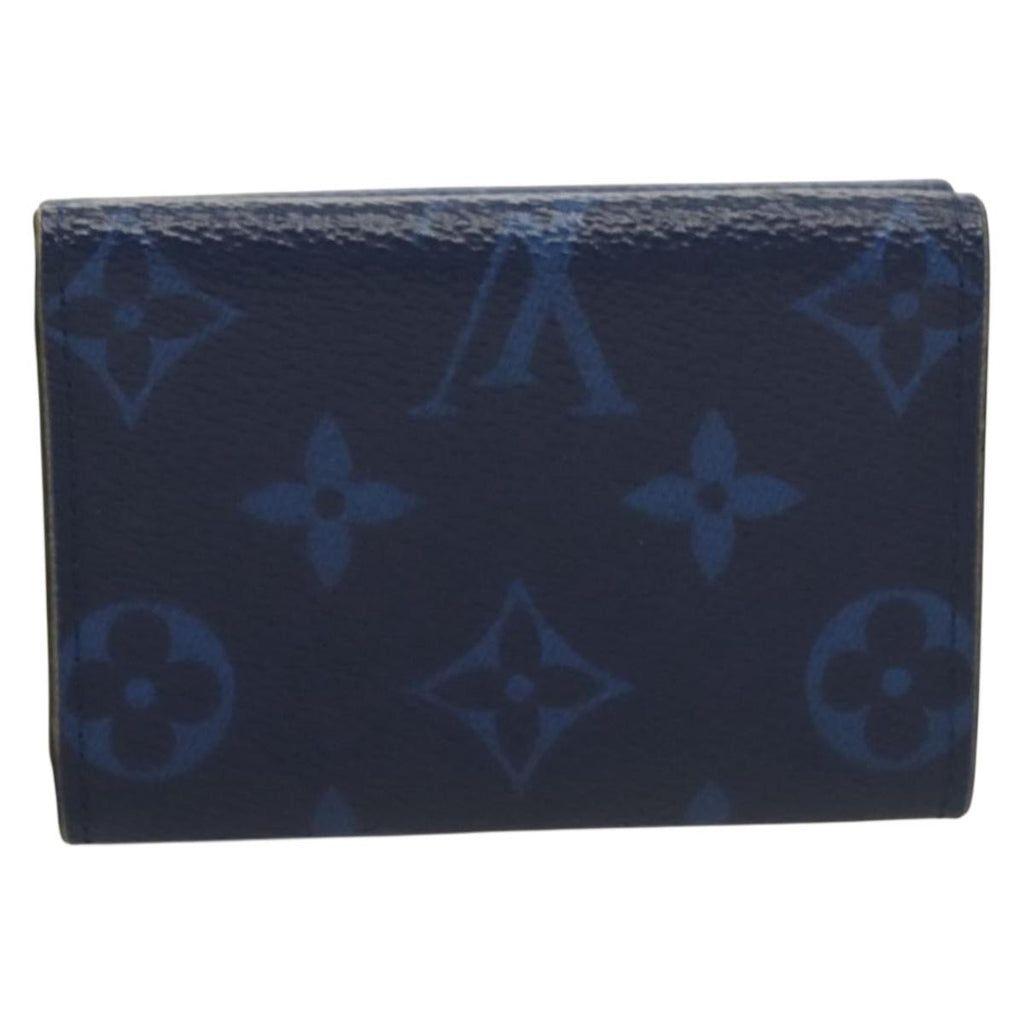Louis Vuitton Discovery Wallet Monogram Taigarama Blue Leather Wallets Accessory (Pre-Owned)