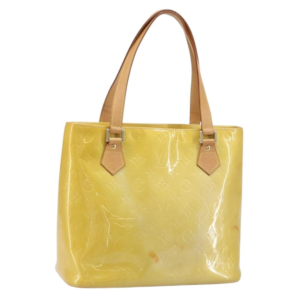 Louis Vuitton Houston Handbag Monogram Vernis Beige Patent_Leather Tote Bag Bag (Pre-Owned)