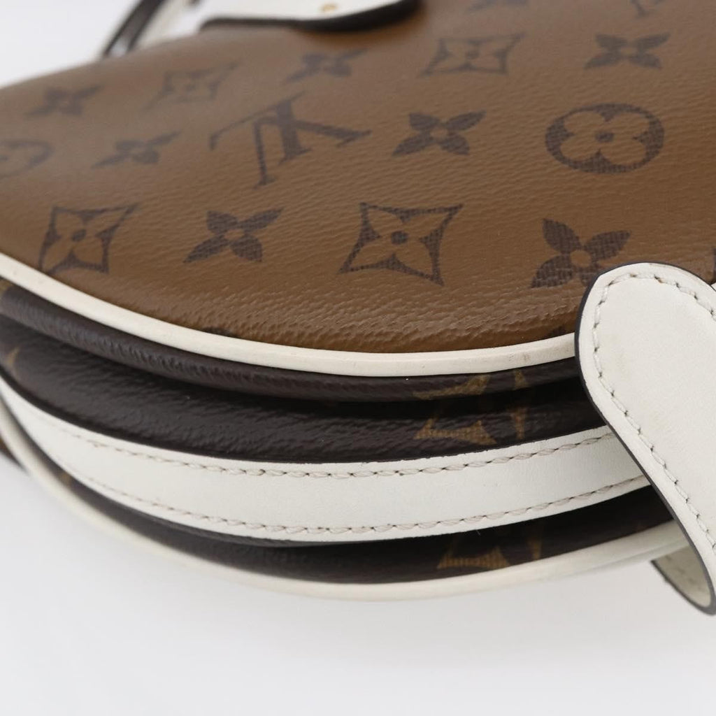Louis Vuitton Chantilly Lock Handbag Reverse Monogram Canvas And Leather White Leather Shoulder Bag Bag (Pre-Owned)