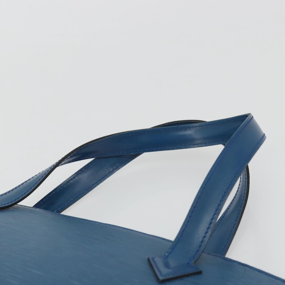 Louis Vuitton Saint Jacques Handbag Epi Leather Blue Leather Handbag (Pre-Owned)
