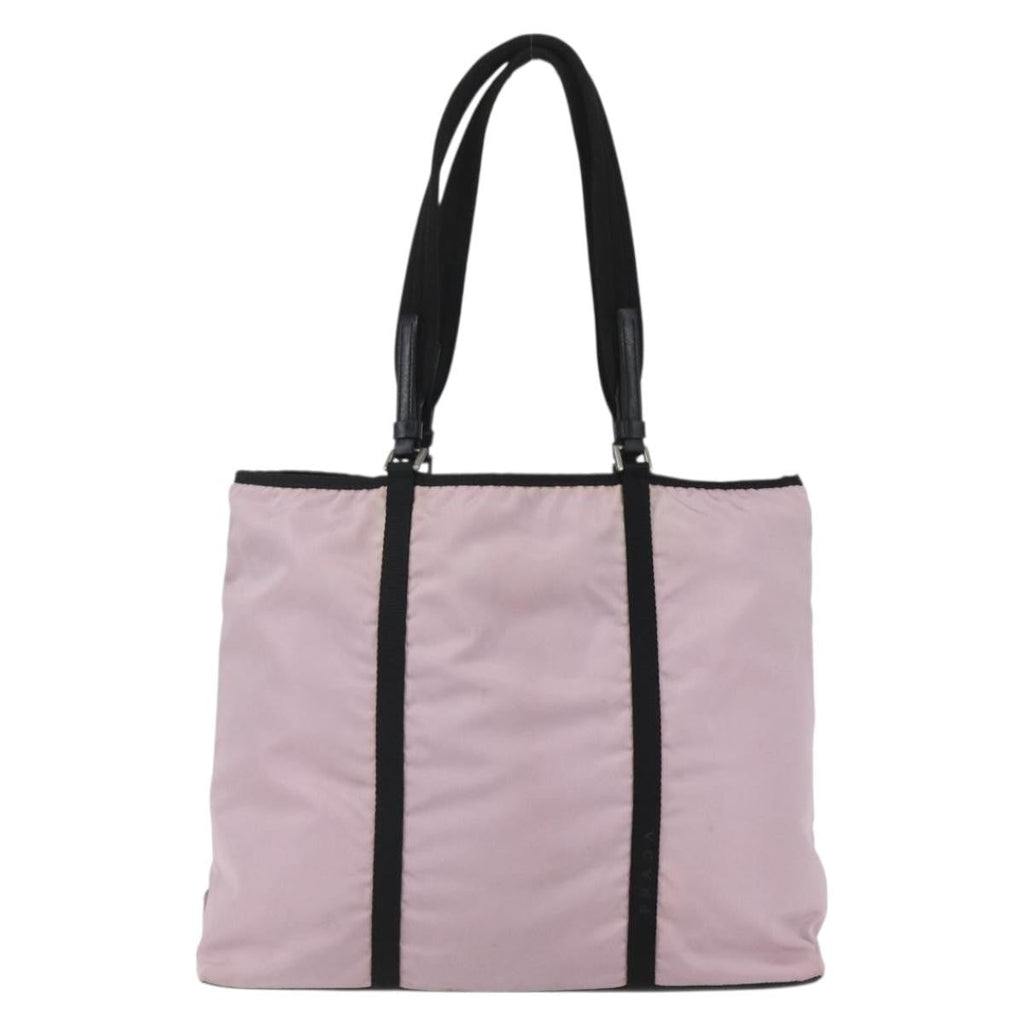 Prada Vintage Tote Tessuto Pink Nylon Tote Bag Bag (Pre-Owned)