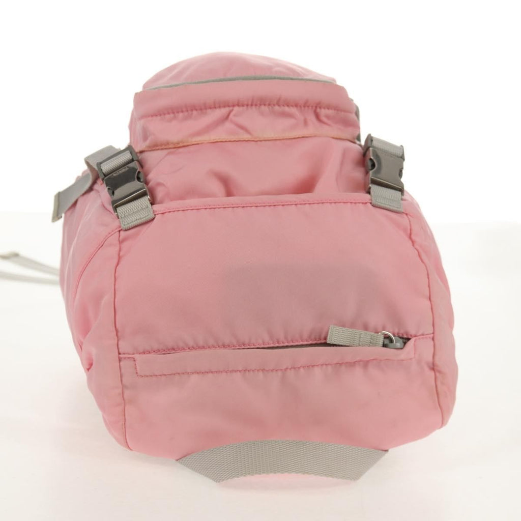 Prada Double Buckle Backpack Tessuto Pink Nylon Backpack Bag (Pre-Owned)