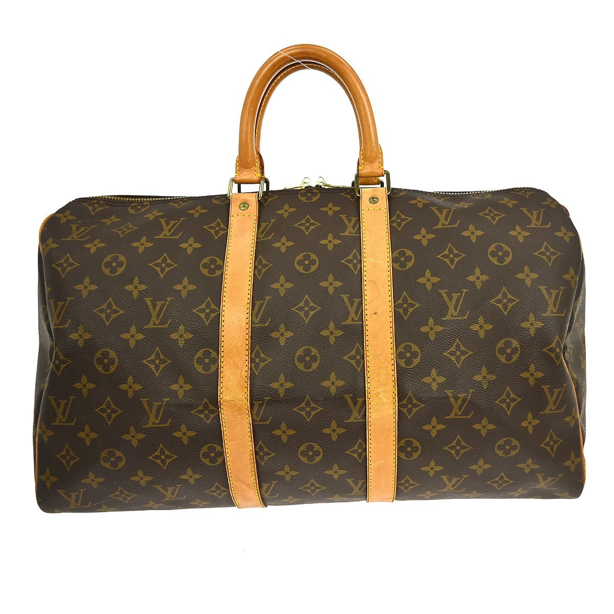 Louis Vuitton Keepall Bag Monogram Canvas Brown Canvas Travel Bag Bag (Pre-Owned)