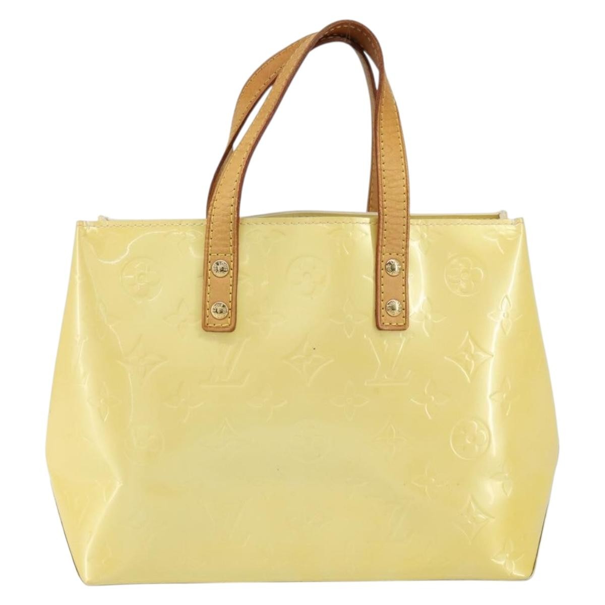 Louis Vuitton Reade Handbag Monogram Vernis Yellow Patent_Leather Handbag (Pre-Owned)
