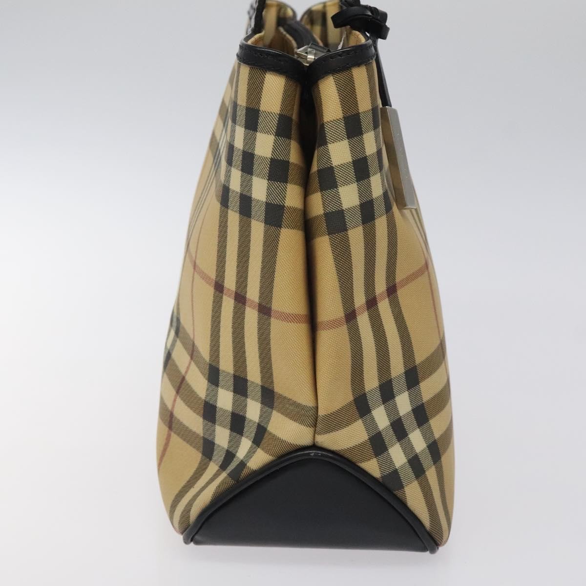 Burberry Nova Check Handbag Nova Check Canvas And Leather Beige Canvas Handbag (Pre-Owned)