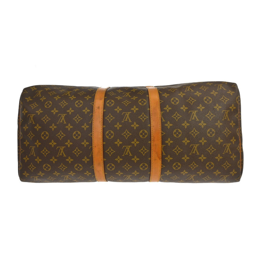 Louis Vuitton Keepall Bag Monogram Canvas Brown Canvas Travel Bag Bag (Pre-Owned)