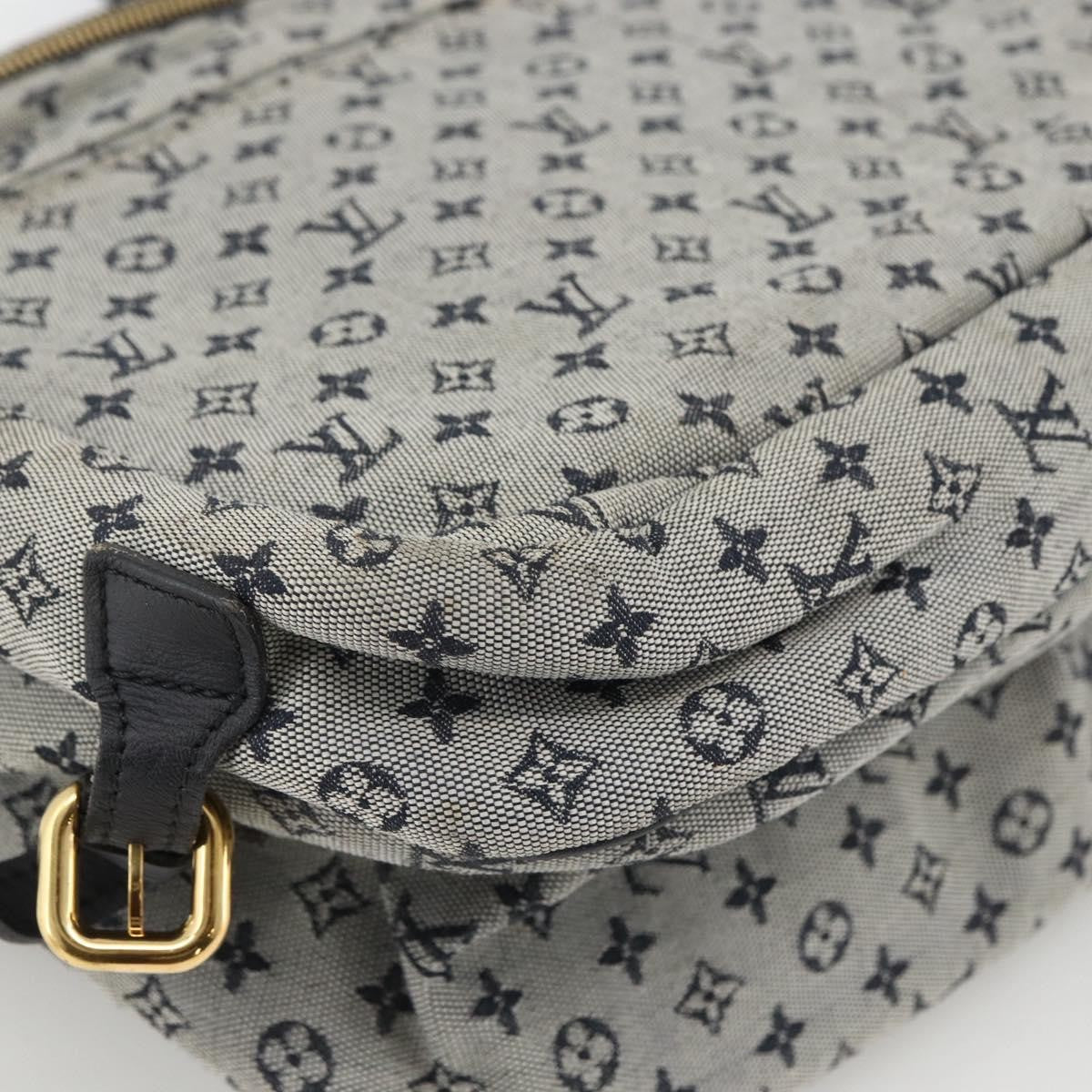 Louis Vuitton Sac Maman Handbag Mini Lin Blue Canvas Shoulder Bag Bag (Pre-Owned)