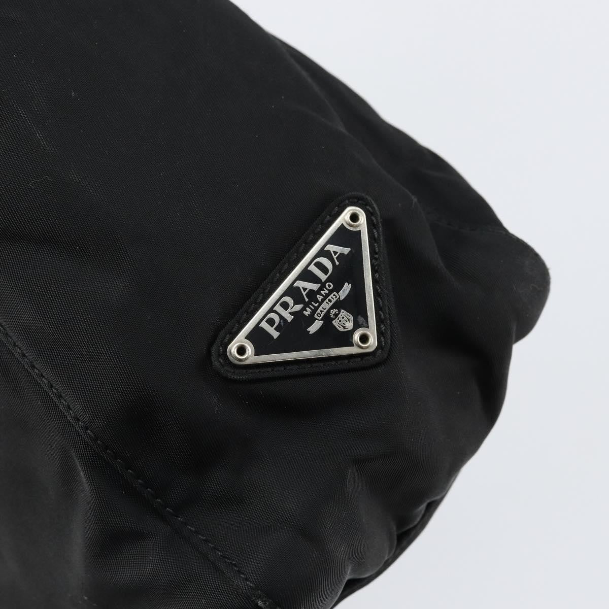 Prada Vintage Tote Tessuto Black Nylon Tote Bag Bag (Pre-Owned)