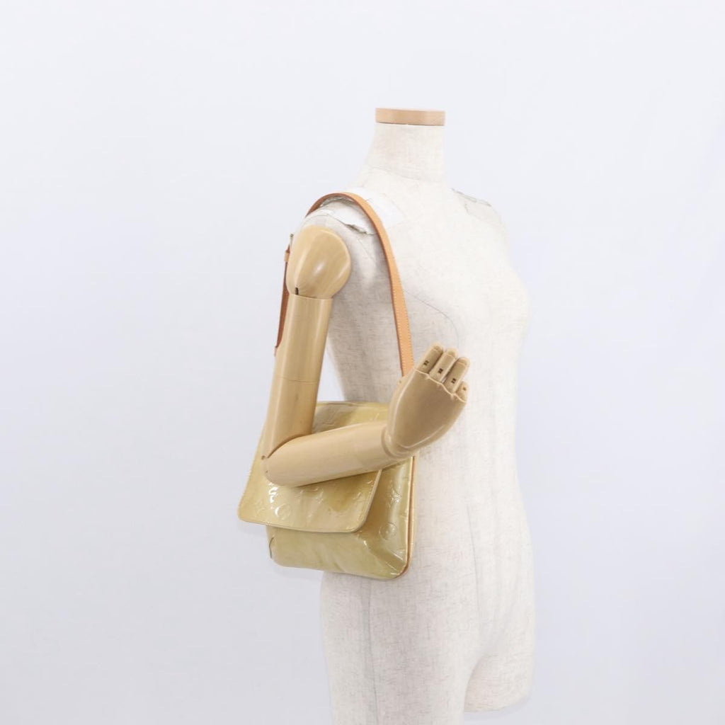 Louis Vuitton Thompson Street Handbag Monogram Vernis Beige Patent_Leather Shoulder Bag Bag (Pre-Owned)