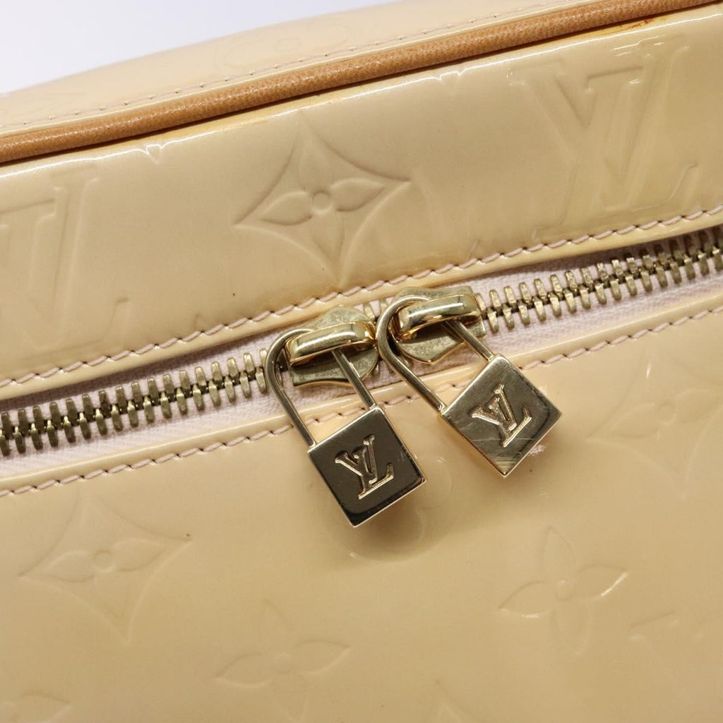 Louis Vuitton Sullivan Handbag Monogram Vernis Beige Patent_Leather Bag (Pre-Owned)