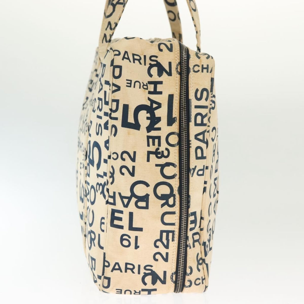 Chanel Cambon Canvas White Canvas Bag (Pre-Owned)