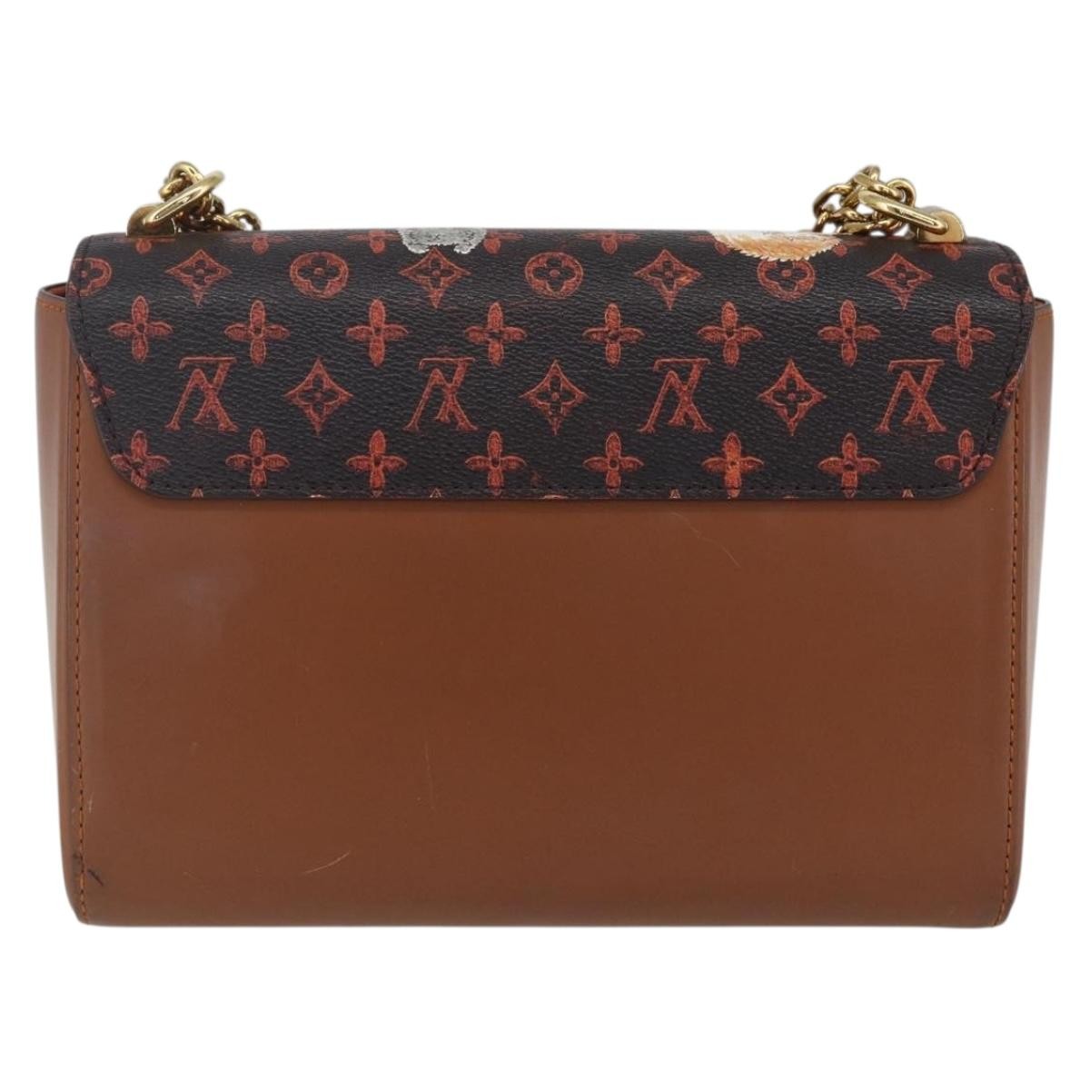 Louis Vuitton Twist Handbag Limited Edition Grace Coddington Catogram Canvas Brown Canvas Shoulder Bag Bag (Pre-Owned)