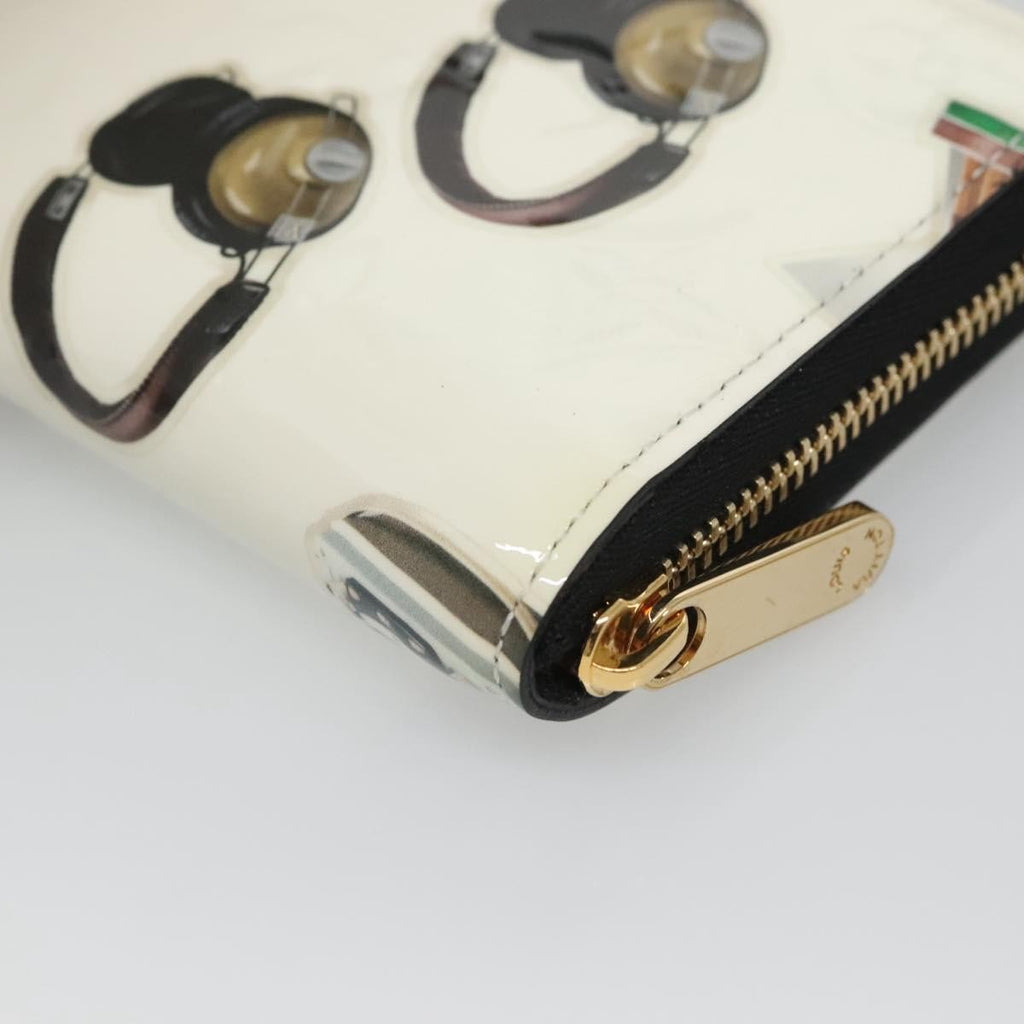 Louis Vuitton Nicolas Ghesquière Zippy Wallet Patent Monogram White Patent_Leather Wallets Accessory (Pre-Owned)