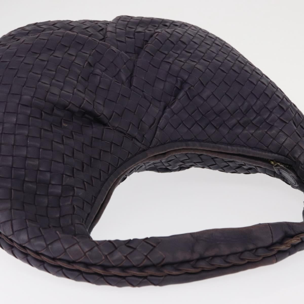 Bottega Veneta Veneta Hobo Pleated Intrecciato Nappa Purple Leather Shoulder Bag Bag (Pre-Owned)