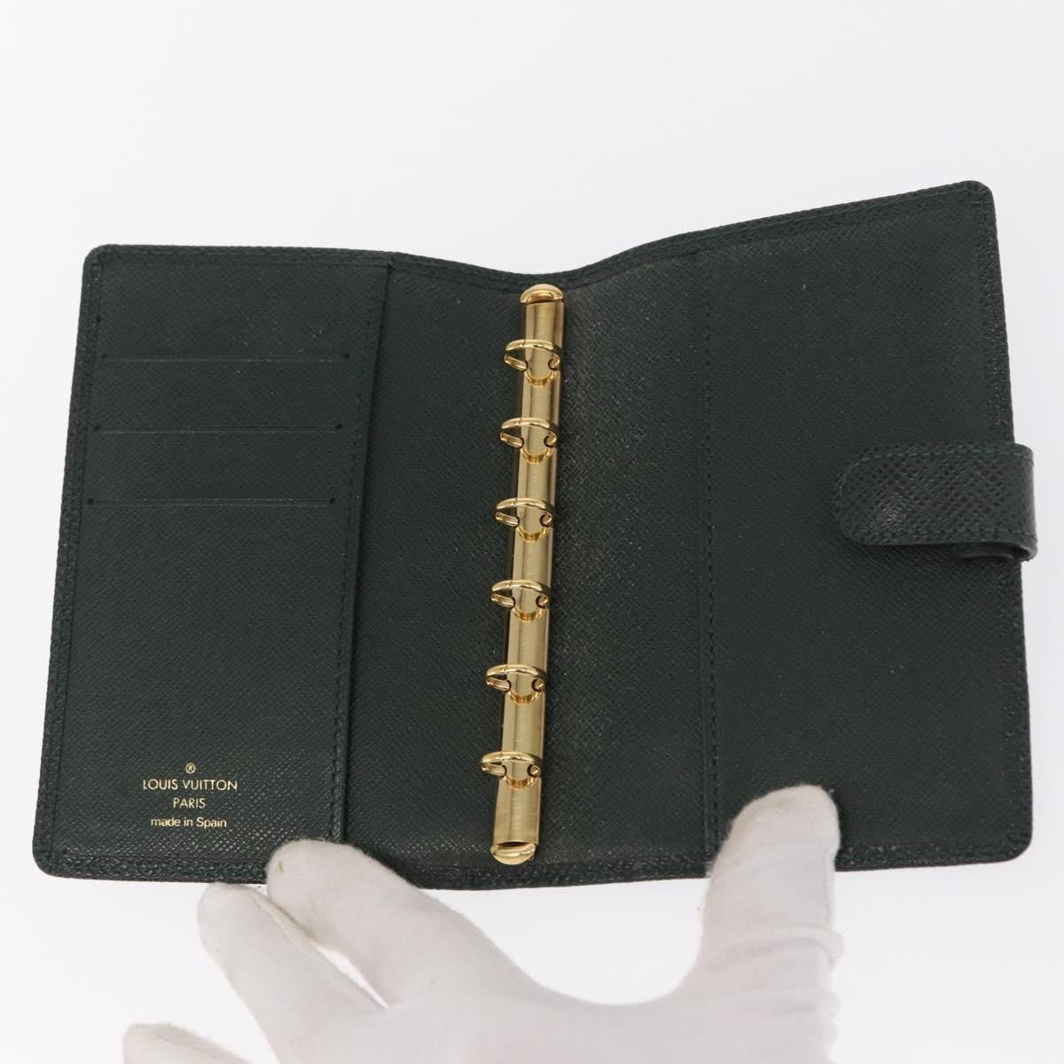 Louis Vuitton Agenda Cover Taiga Leather Green Leather Wallets Accessory (Pre-Owned)