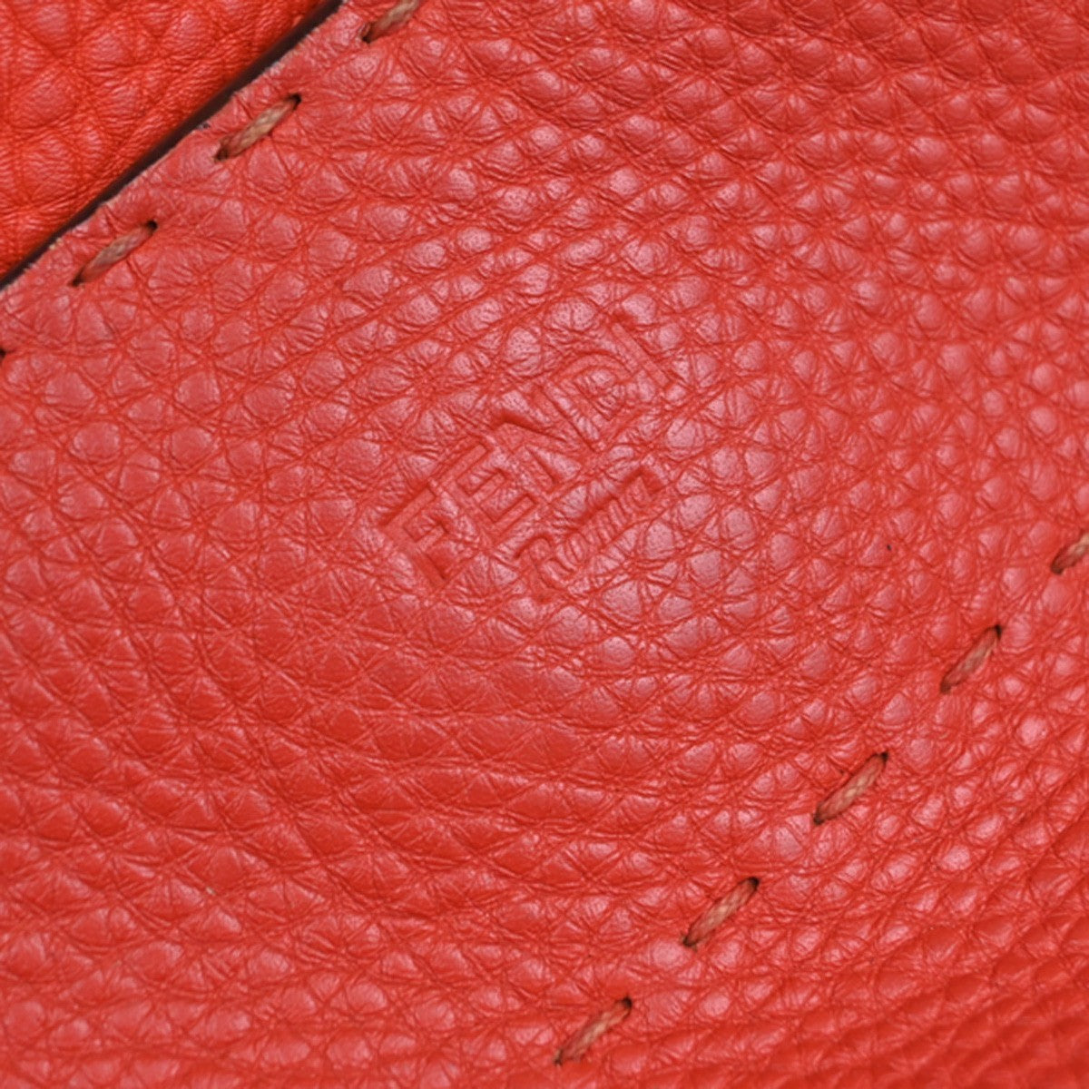 Fendi Selleria Anna Bucket Bag Leather Red Leather Tote Bag Bag (Pre-Owned)