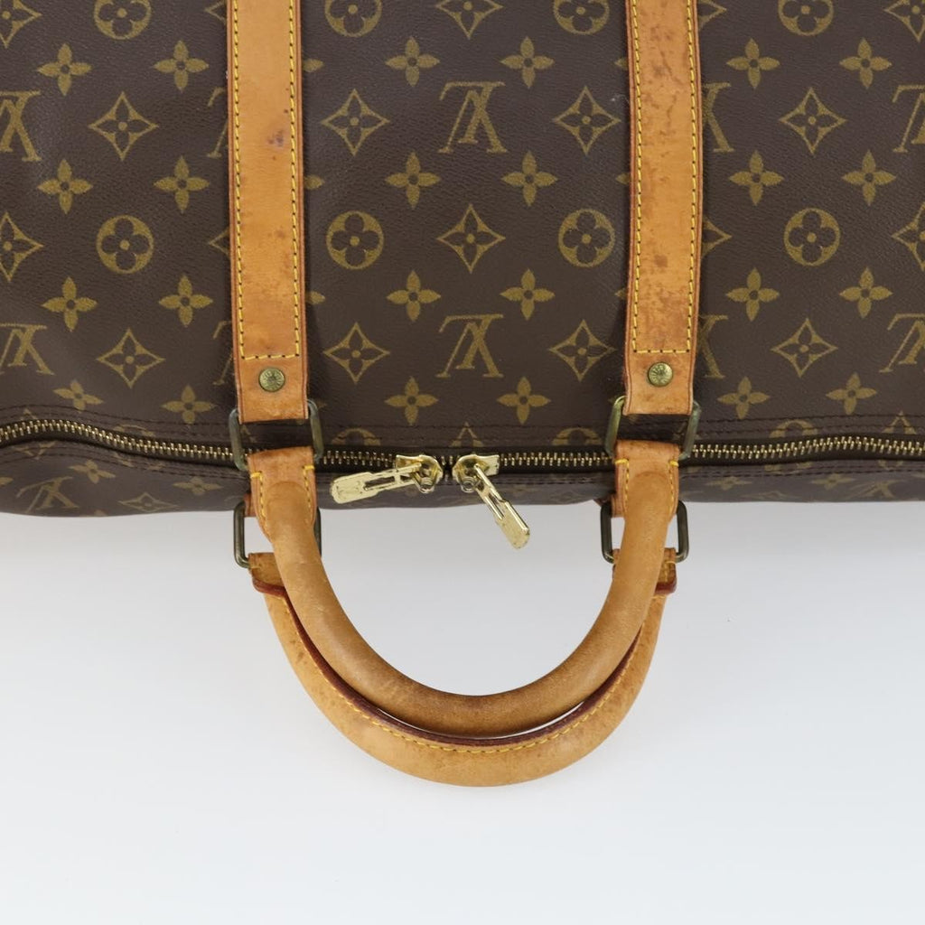 Louis Vuitton Keepall Bag Monogram Canvas Brown Canvas Travel Bag Bag (Pre-Owned)