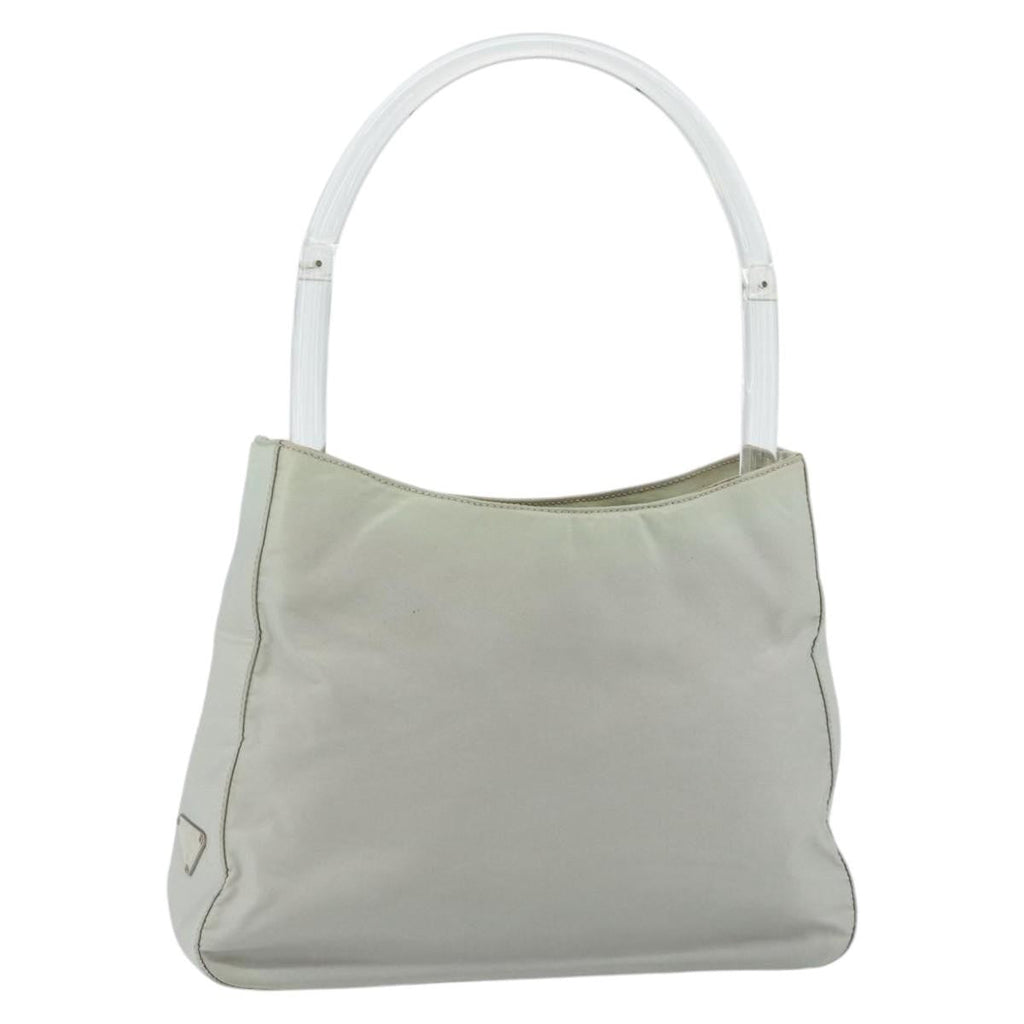 Prada Resin Handle Shoulder Bag Tessuto Clear Nylon Shoulder Bag Bag (Pre-Owned)