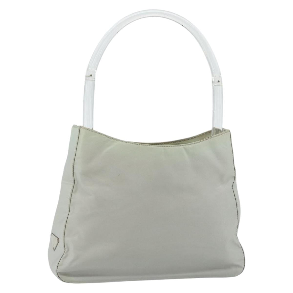 Prada Resin Handle Shoulder Bag Tessuto Clear Nylon Shoulder Bag Bag (Pre-Owned)