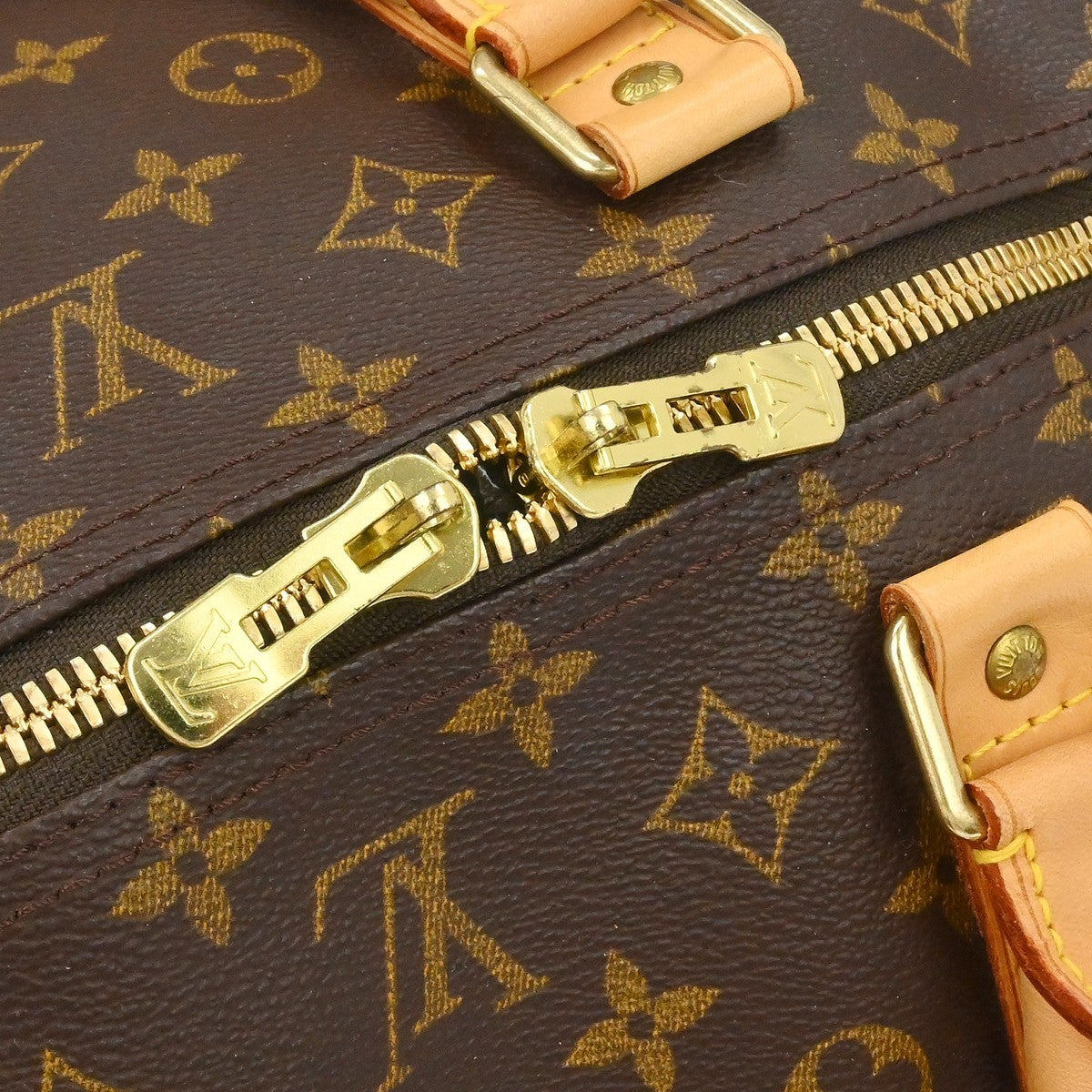Louis Vuitton Keepall Bag Monogram Canvas Brown Canvas Travel Bag Bag (Pre-Owned)