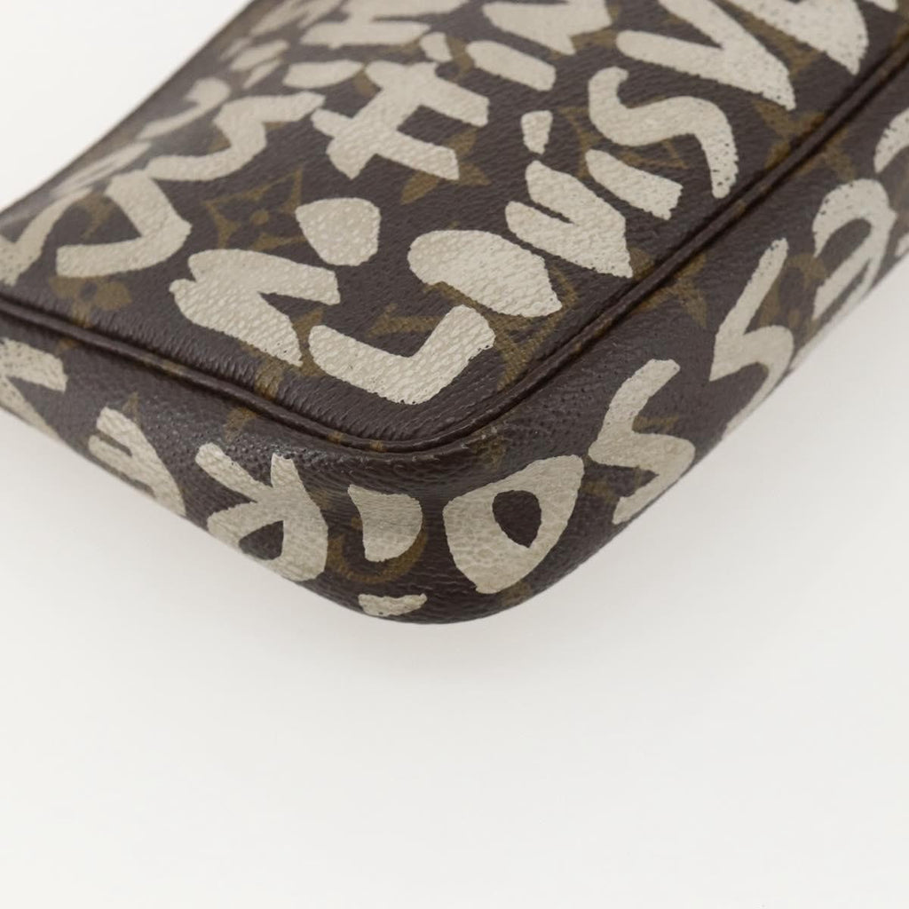 Louis Vuitton Pochette Accessoires Limited Edition Monogram Graffiti Brown Canvas Clutche & Pouche Bag (Pre-Owned)