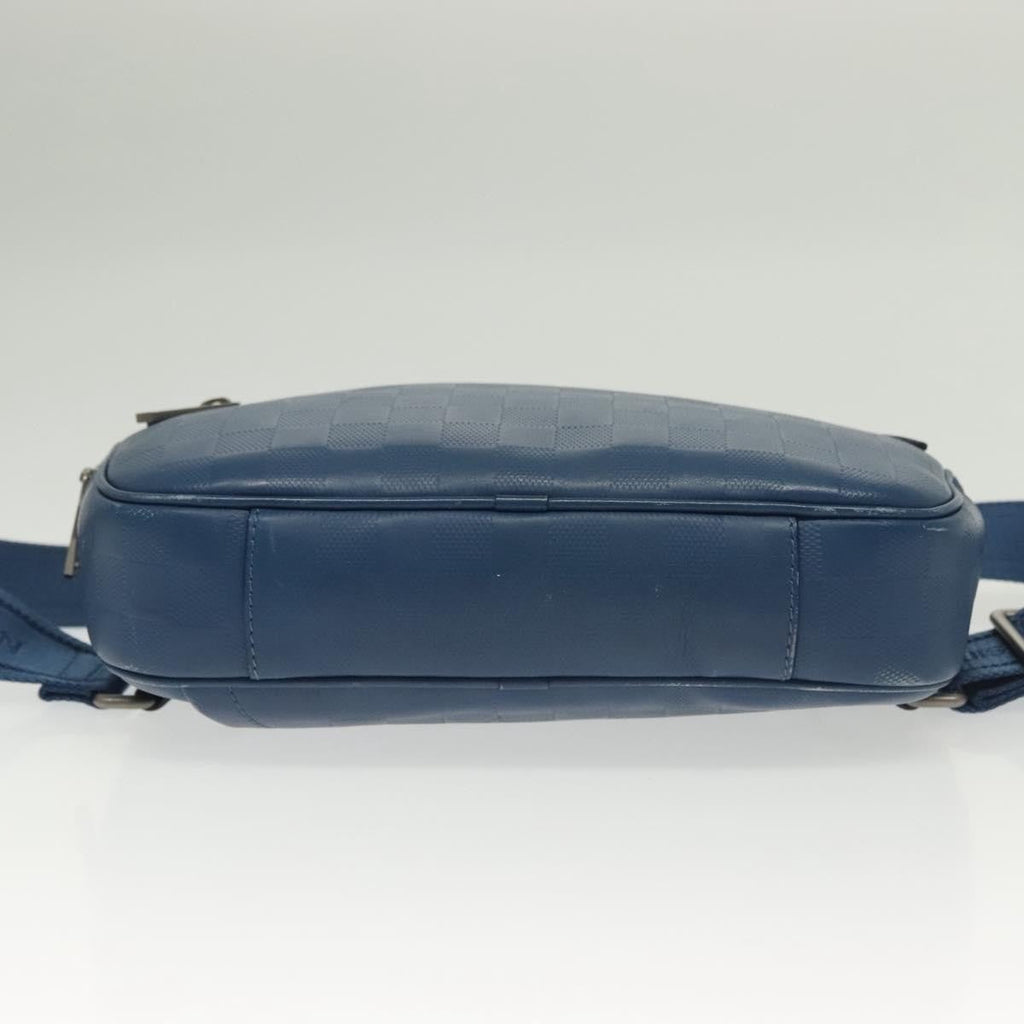 Louis Vuitton Ambler Bag Damier Infini Leather Blue Leather Shoulder Bag Bag (Pre-Owned)