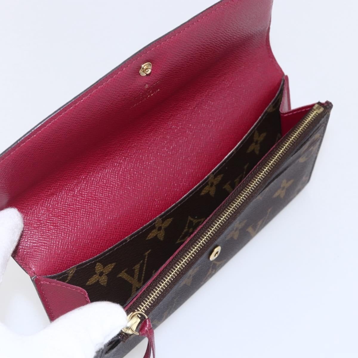 Louis Vuitton Emilie Wallet Monogram Canvas Brown Canvas Wallets Accessory (Pre-Owned)