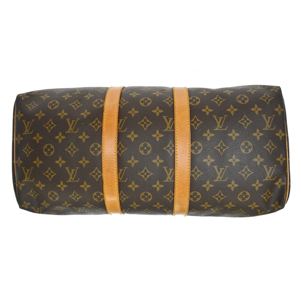 Louis Vuitton Keepall Bag Monogram Canvas Brown Canvas Travel Bag Bag (Pre-Owned)