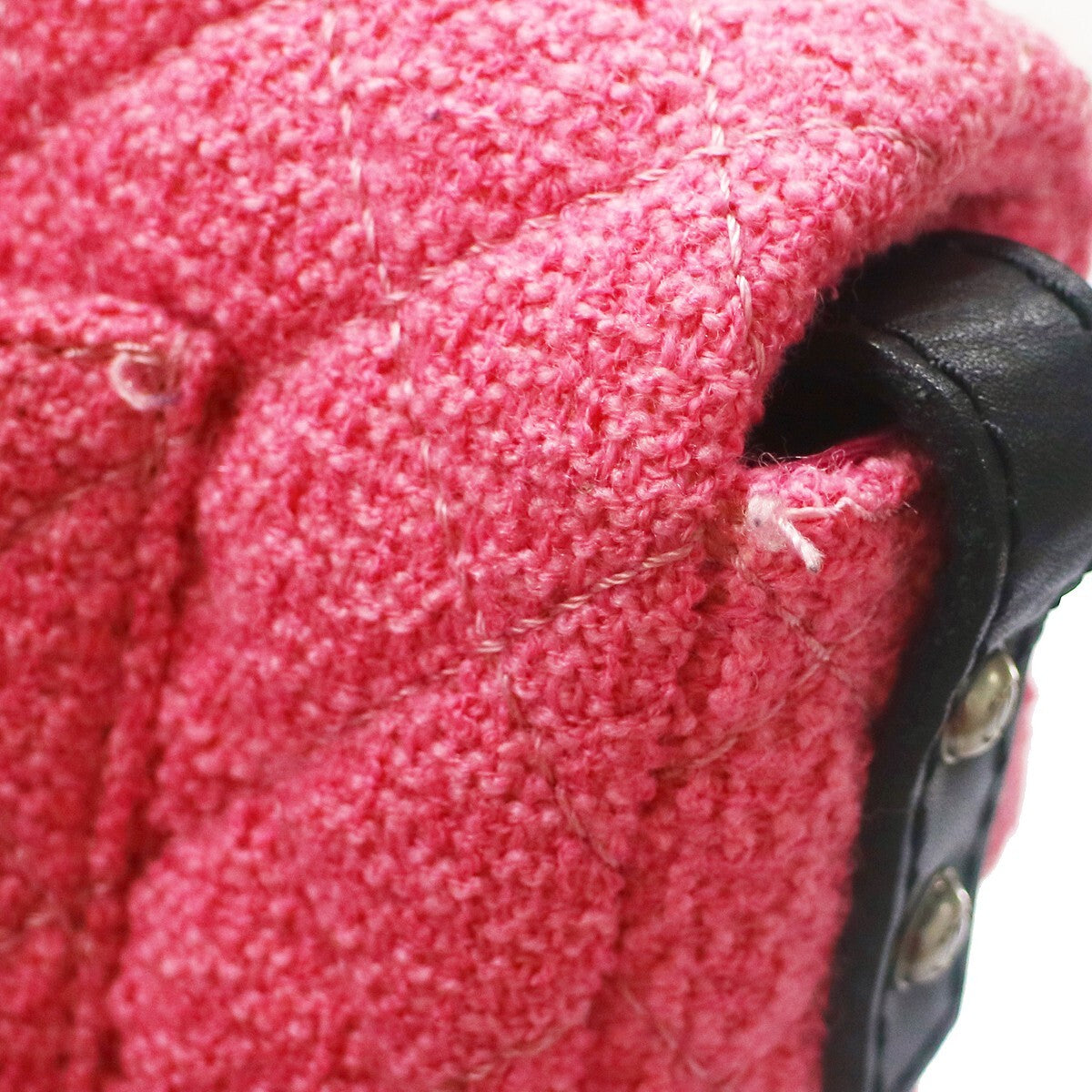 Chanel Easy Reissue Messenger Flap Bag Quilted Tweed Pink Tweed Shoulder Bag Bag (Pre-Owned)