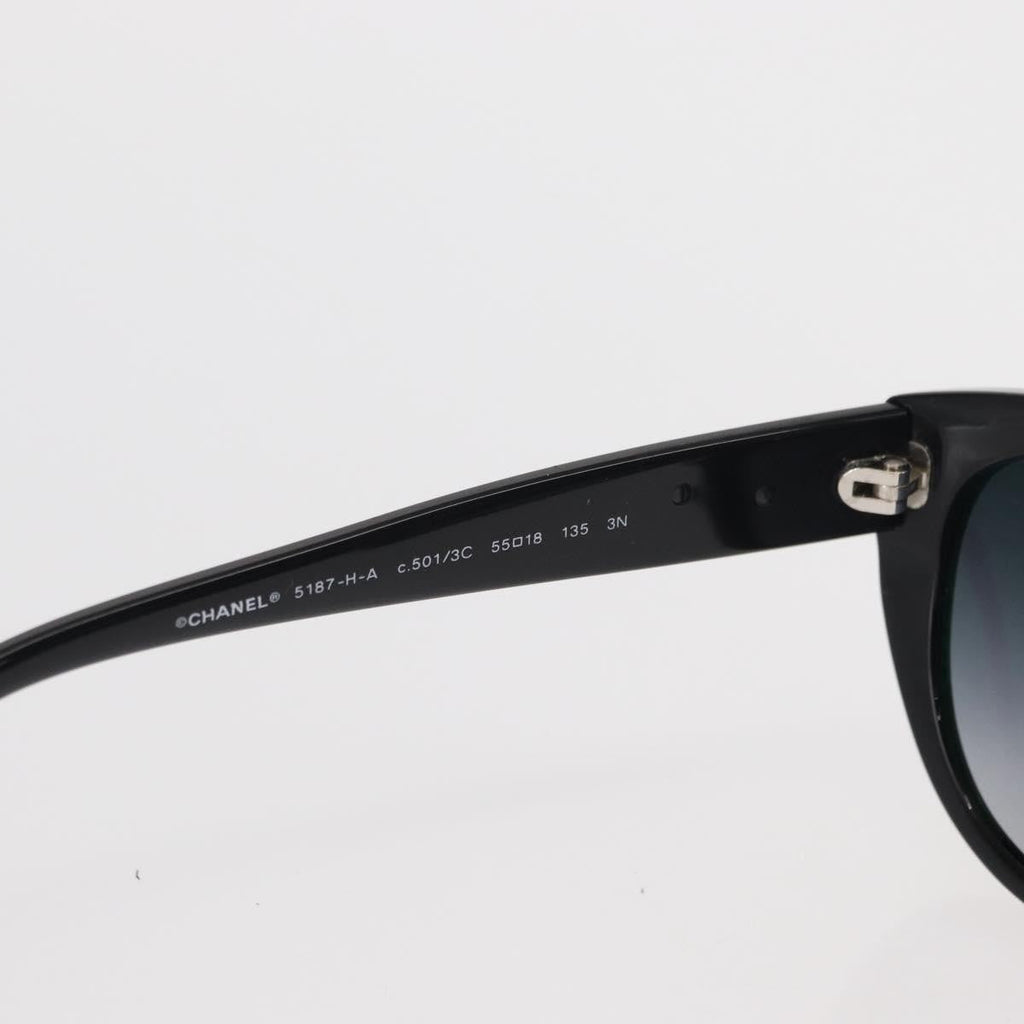 Chanel Camélia Sunglasses Plastic Black Plastic Sunglasse Accessory (Pre-Owned)