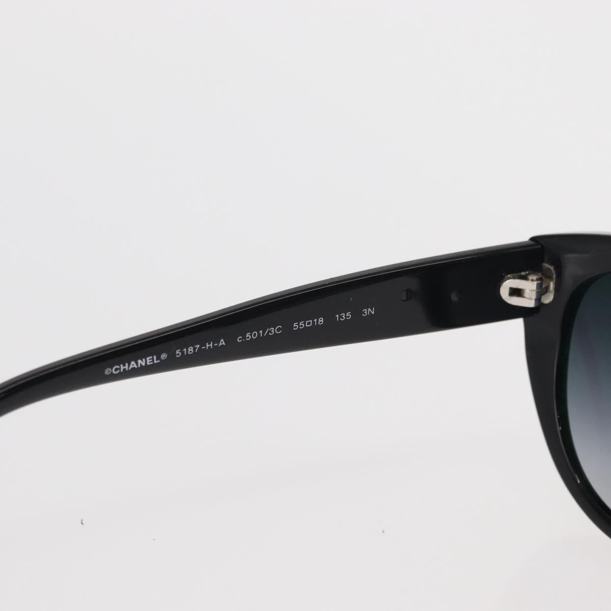 Chanel Camélia Sunglasses Plastic Black Plastic Sunglasse Accessory (Pre-Owned)