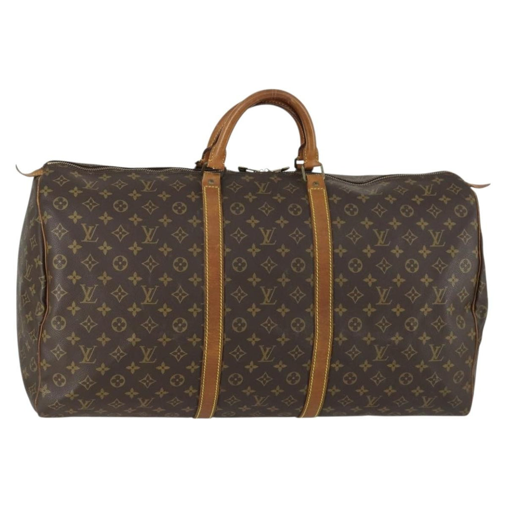 Louis Vuitton Keepall Bag Monogram Canvas Brown Canvas Travel Bag Bag (Pre-Owned)