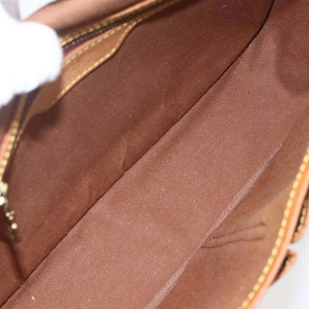 Louis Vuitton Sac Gibeciere Messenger Bag Monogram Canvas Brown Canvas Shoulder Bag Bag (Pre-Owned)