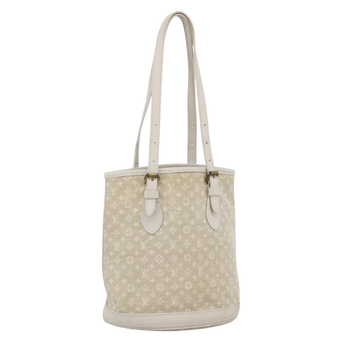 Louis Vuitton Petit Bucket Bag Mini Lin Beige Canvas Shoulder Bag Bag (Pre-Owned)