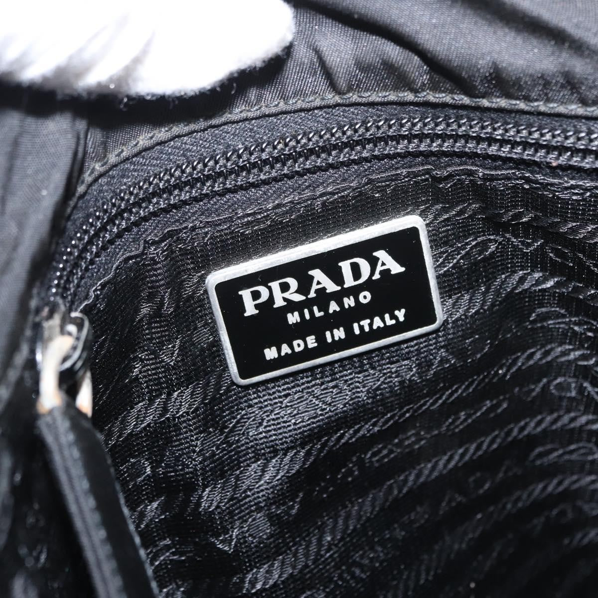 Prada Logo Flap Messenger Bag Tessuto Black Nylon Shoulder Bag Bag (Pre-Owned)