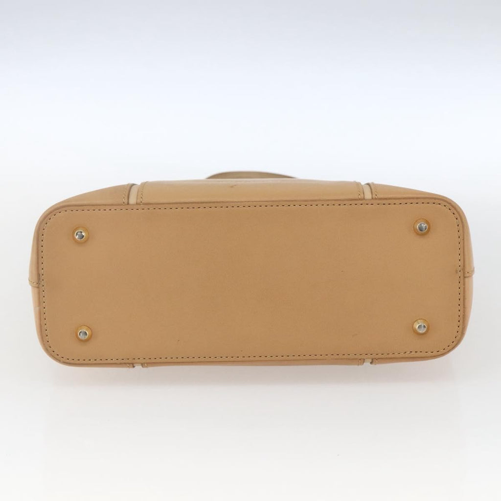 Burberry Vintage Handbag Leather Beige Leather Handbag (Pre-Owned)