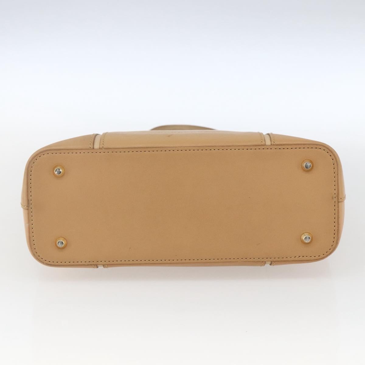 Burberry Vintage Handbag Leather Beige Leather Handbag (Pre-Owned)