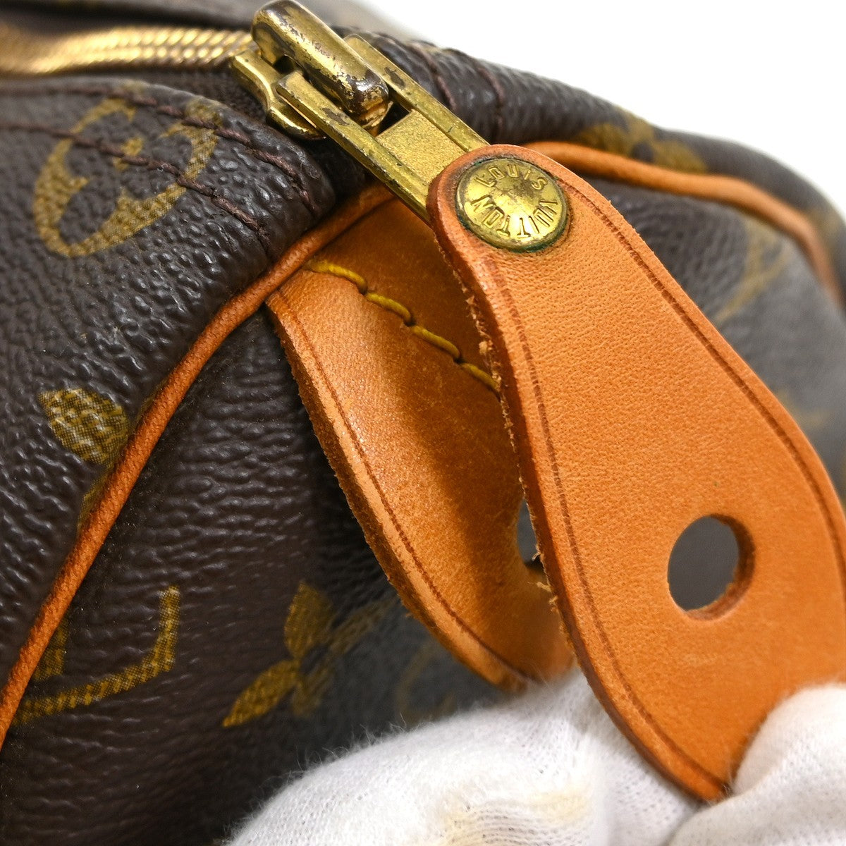 Louis Vuitton Speedy Handbag Monogram Canvas Brown Canvas Handbag (Pre-Owned)